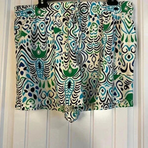 Calligraphie Linen Shorts, NWT